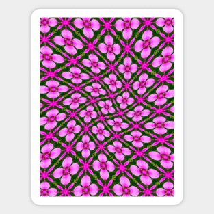 Bright Pink Flower Pattern Magnet